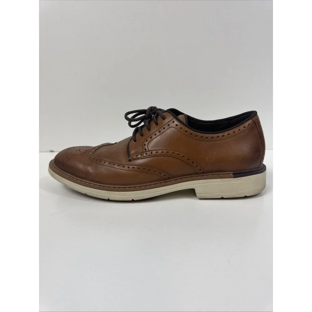 Cole Haan Men's Original Grand Wingtip Oxford Brown Leather Size 10 M C34120 EUC